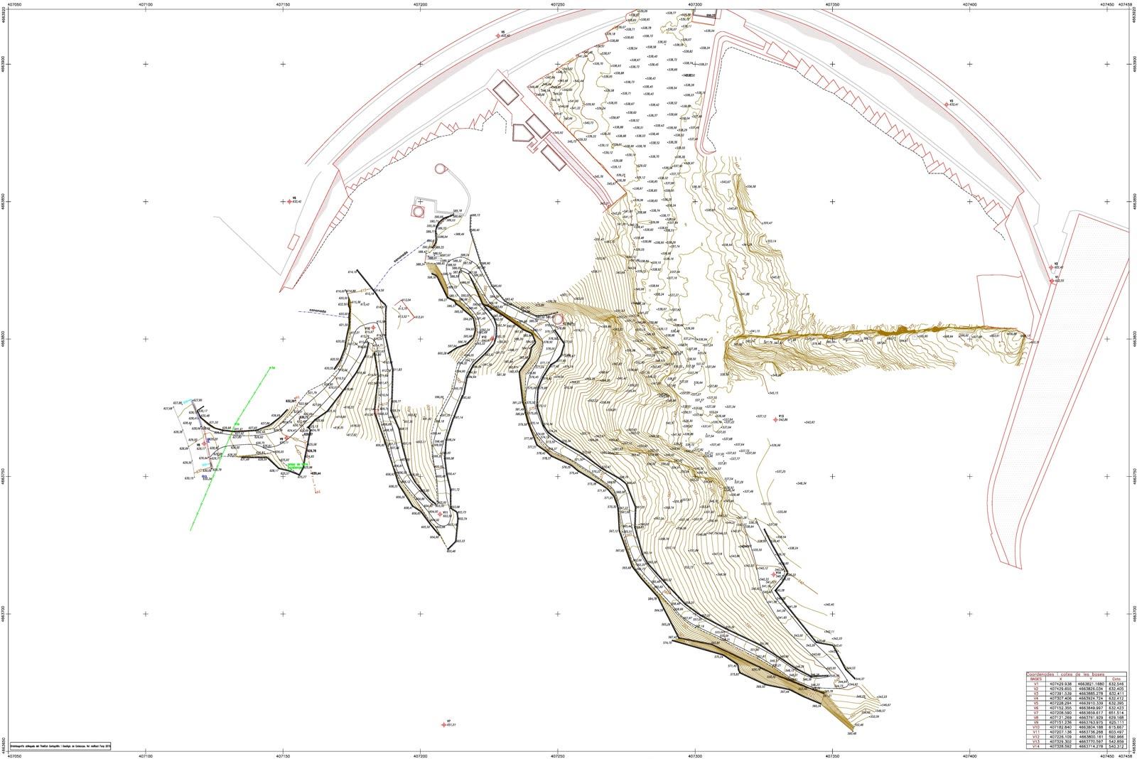 Aixecament topogràfic de l'entorn de la presa del Pantà de la Baells